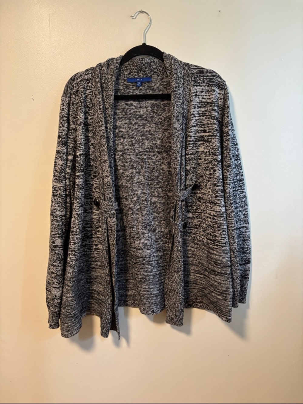 ⭐ 3 for $15 Apt. 9 Marled Black & White Open-Front Cardigan